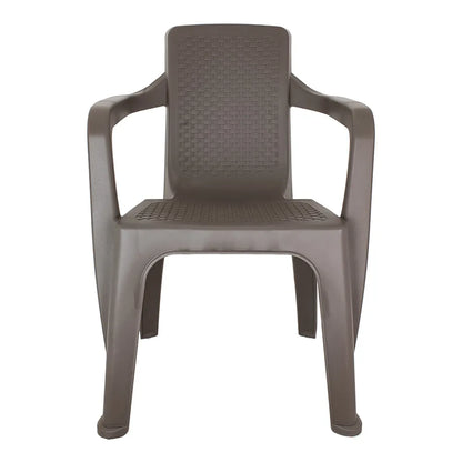 Silla de plástico eterna con brazos mocca 13360 Rimax